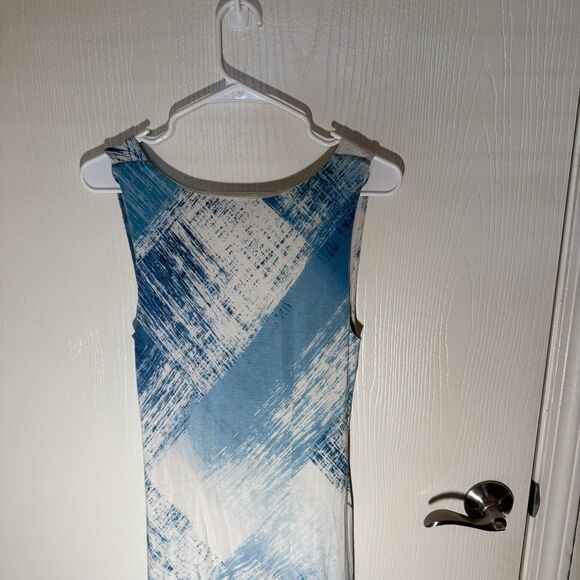 Tommy Bahama Wrap Lined Maxi Dress Medium Blue Sleeveless Vacation Summer - Picture 9 of 9